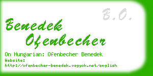 benedek ofenbecher business card